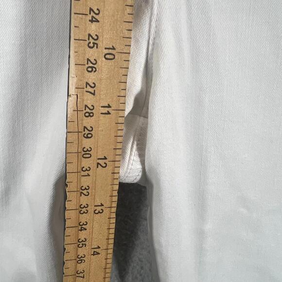 Eileen Fisher Women White Organic Cotton Stretch Bootcut Crop Jeans 12 NWT - Picture 7 of 10